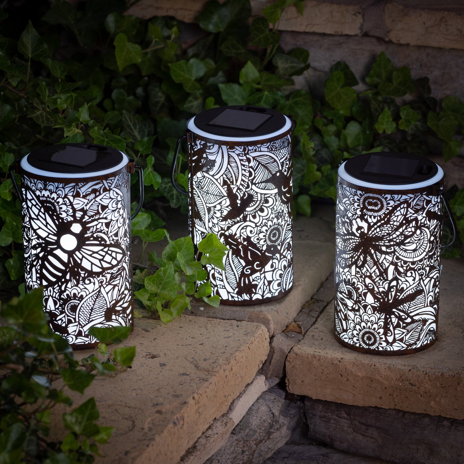 Antique Design Solar Lantern 11"
