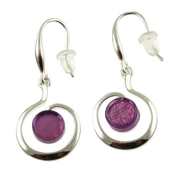 PURPLE SWIRL EARRINGS