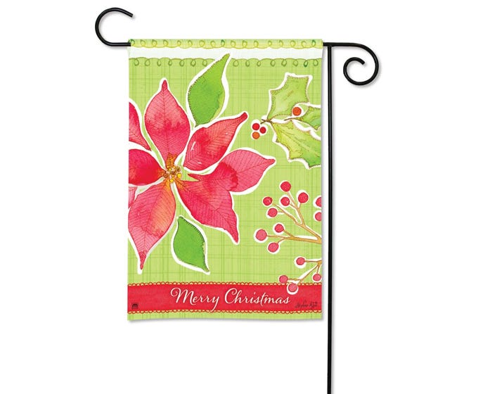 Christmas Flower Garden Flag
