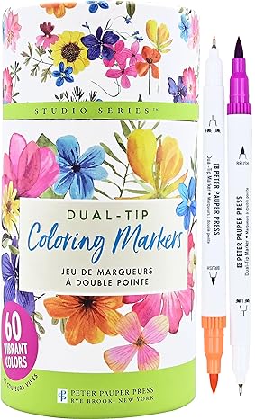 Dual Tip Coloring Markers - 60 Colors