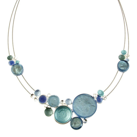 Multi-Dots Necklace Blue