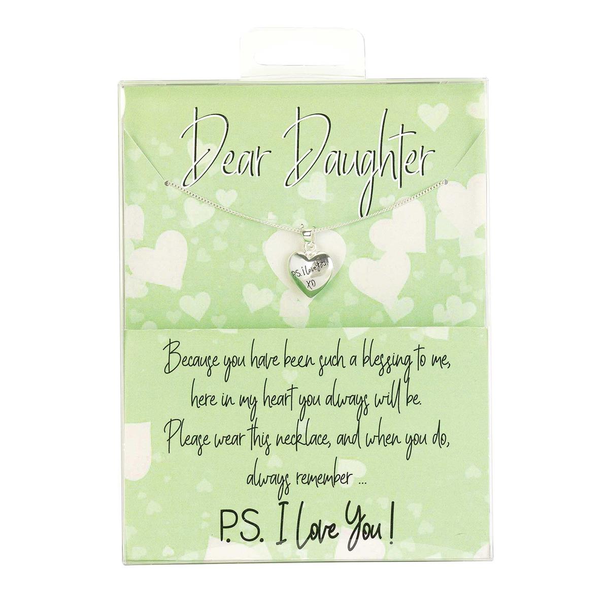 PS I LOVE YOU DAUGHTER 18" NECKLACE