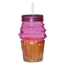 15.5OZ Cupcake Sipper w/Straw