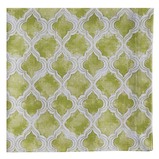 Green Watercolor Geo Napkin