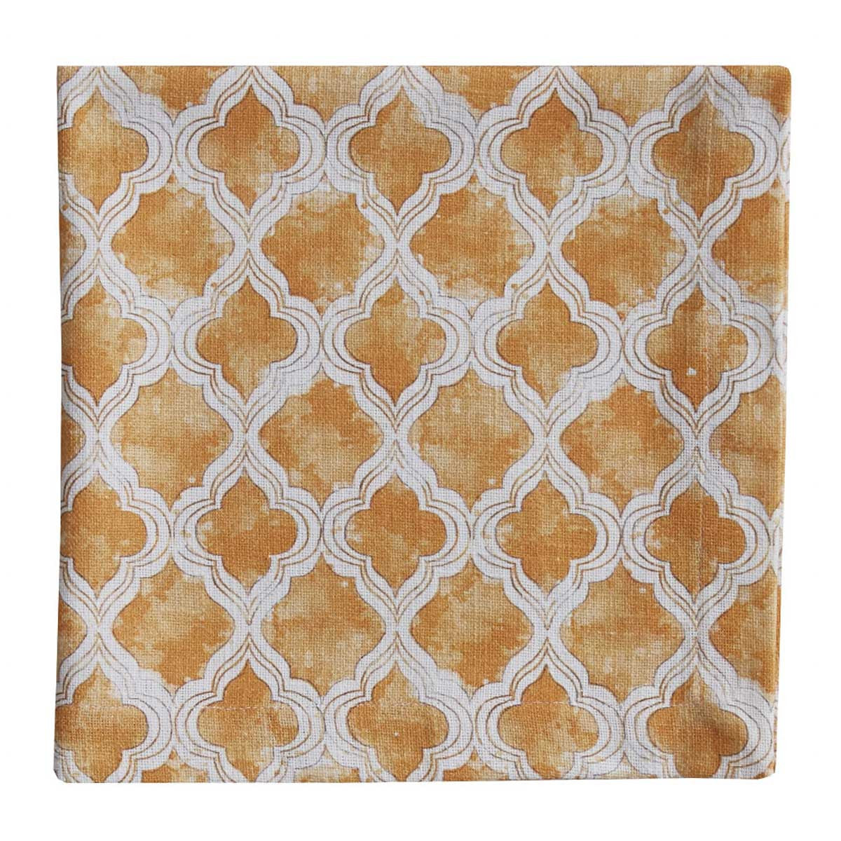 Apricot Watercolor Geo Napkin