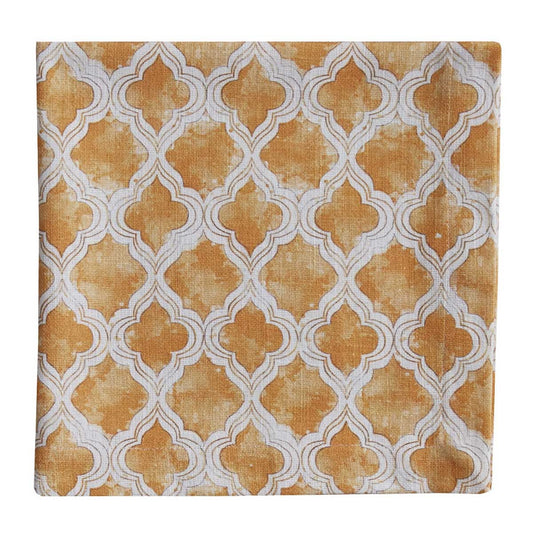 Apricot Watercolor Geo Napkin