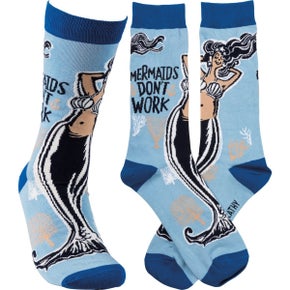 Mermaids Dont Work Socks