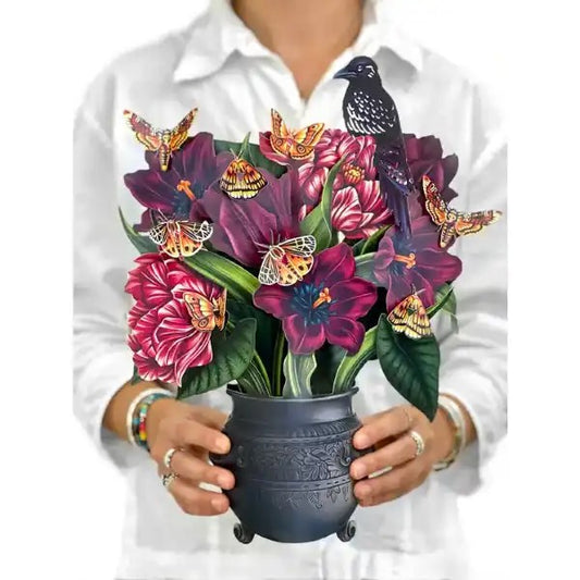 MOONLIGHT GARDEN Bouquet Pop Up Card