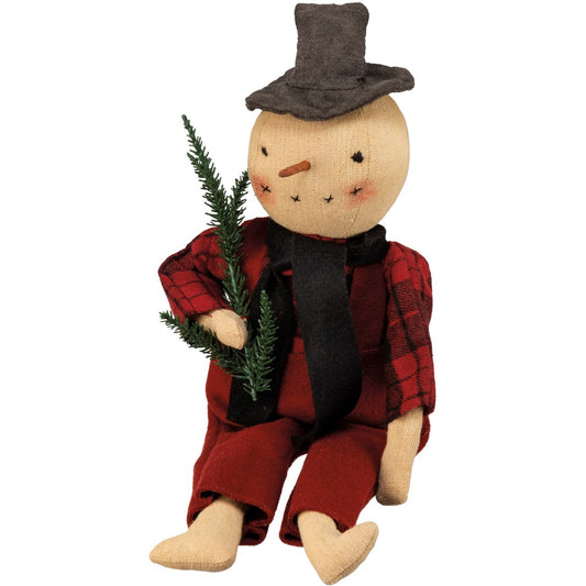 Red & Black Flannel Snowman