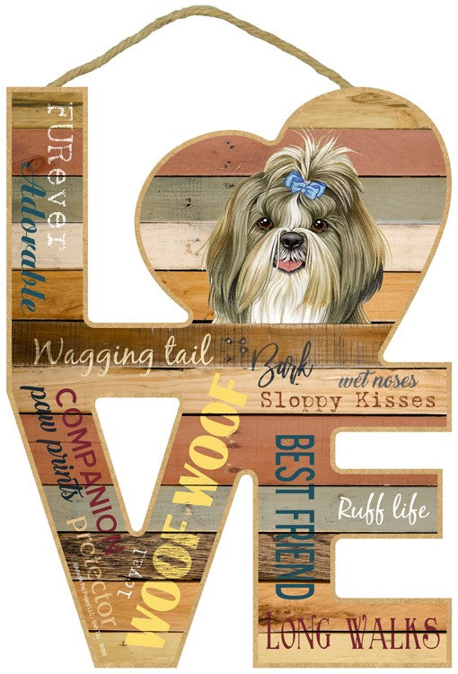 SHIH TZU LOVE 8X11 SIGN