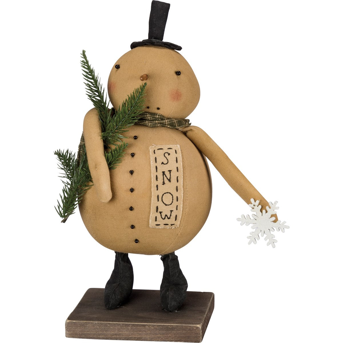Snowflakes & Greens Snowman