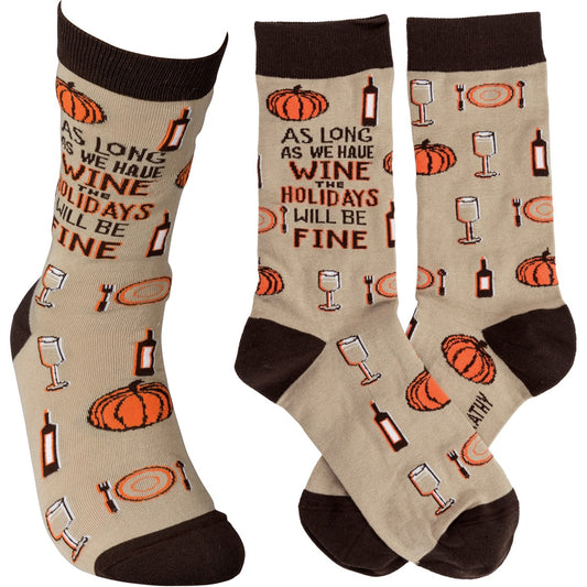 Wine For Holidays SOCKS
