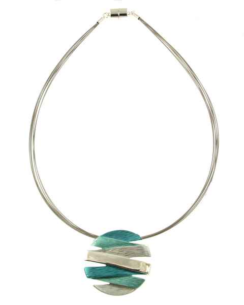 BLUE MATTE MAGNETIC NECKLACE