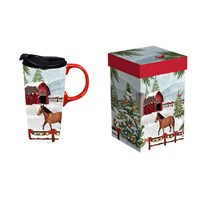 HORSE SCENE Travel Mug w/Box