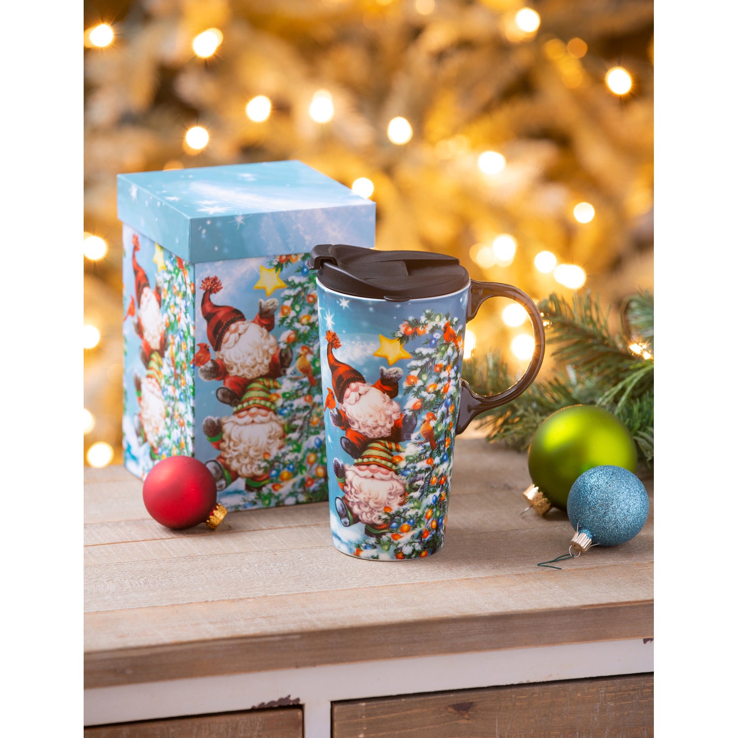 TRIMMING THE TREE Travel Mug