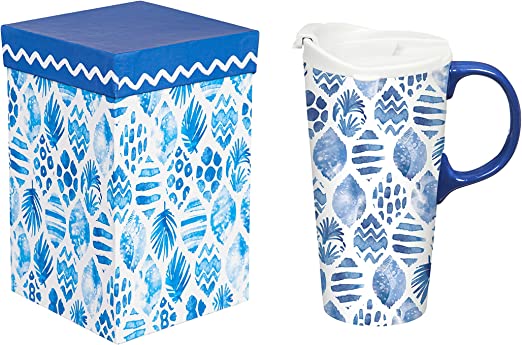 Blue Tranquility Travel Coffee Mug