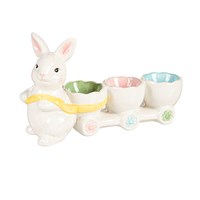 BUNNY PULLING 3 EGG CUPS