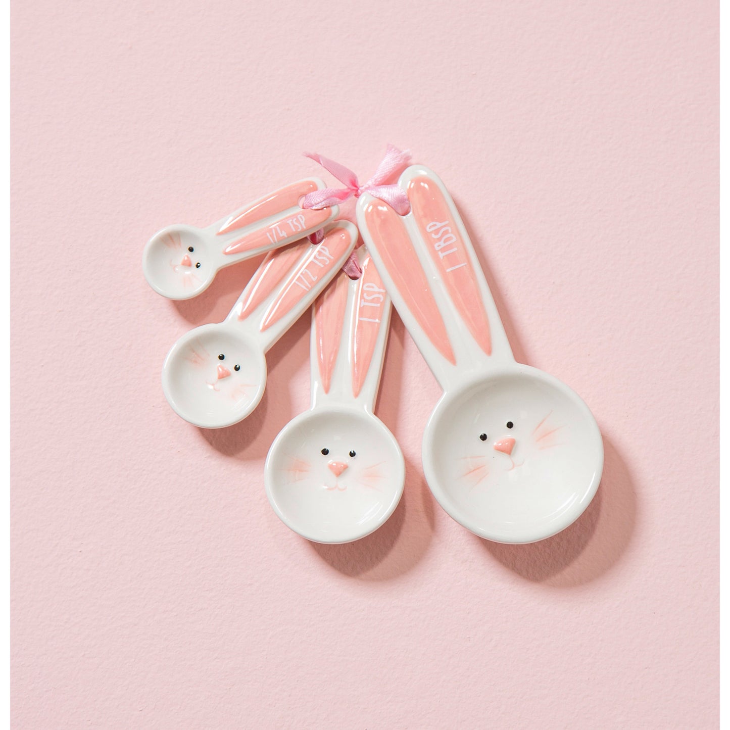 CERAMIC BUNNY MEASURING SPOONS SET 4
