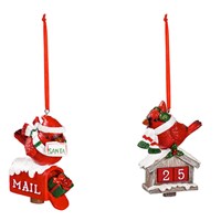 Holiday Cardinal Ornament - Asst