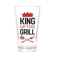 King of the Grill 17oz Pint Glass
