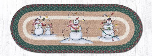 13X36 Snowman Jute Runner