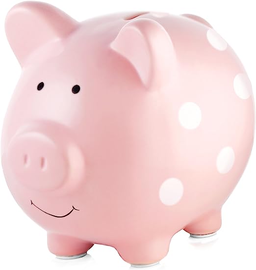 Pink Polka Dot Piggy Bank