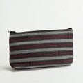 MEDIUM COSMETIC BAG - GREY, BLACK & RED