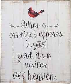 When A Cardinal Appears plaque