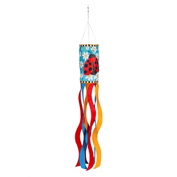 Ladybug With Daisies Windsock