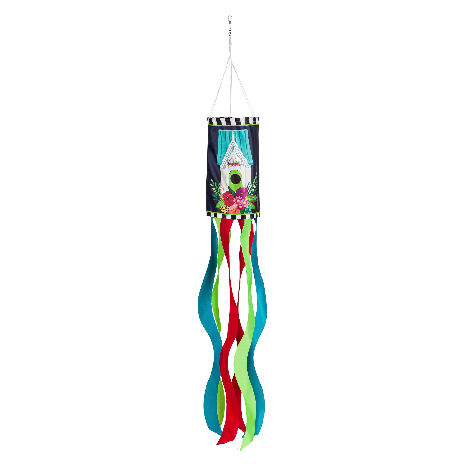 Cottage Birdhouse Garden Windsock