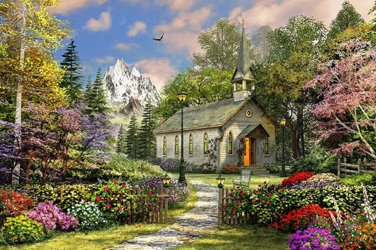 Mountain View Chapel 36PC Puzzle