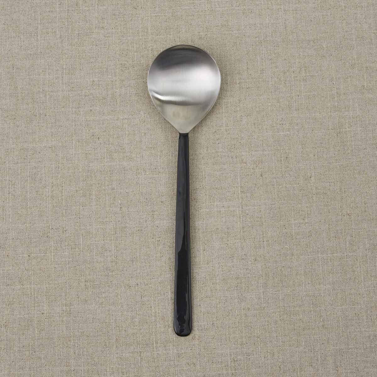 Black Handled Serving Spoon