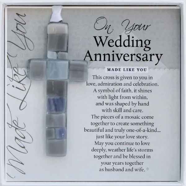 Wedding Anniversary Mosaic Cross