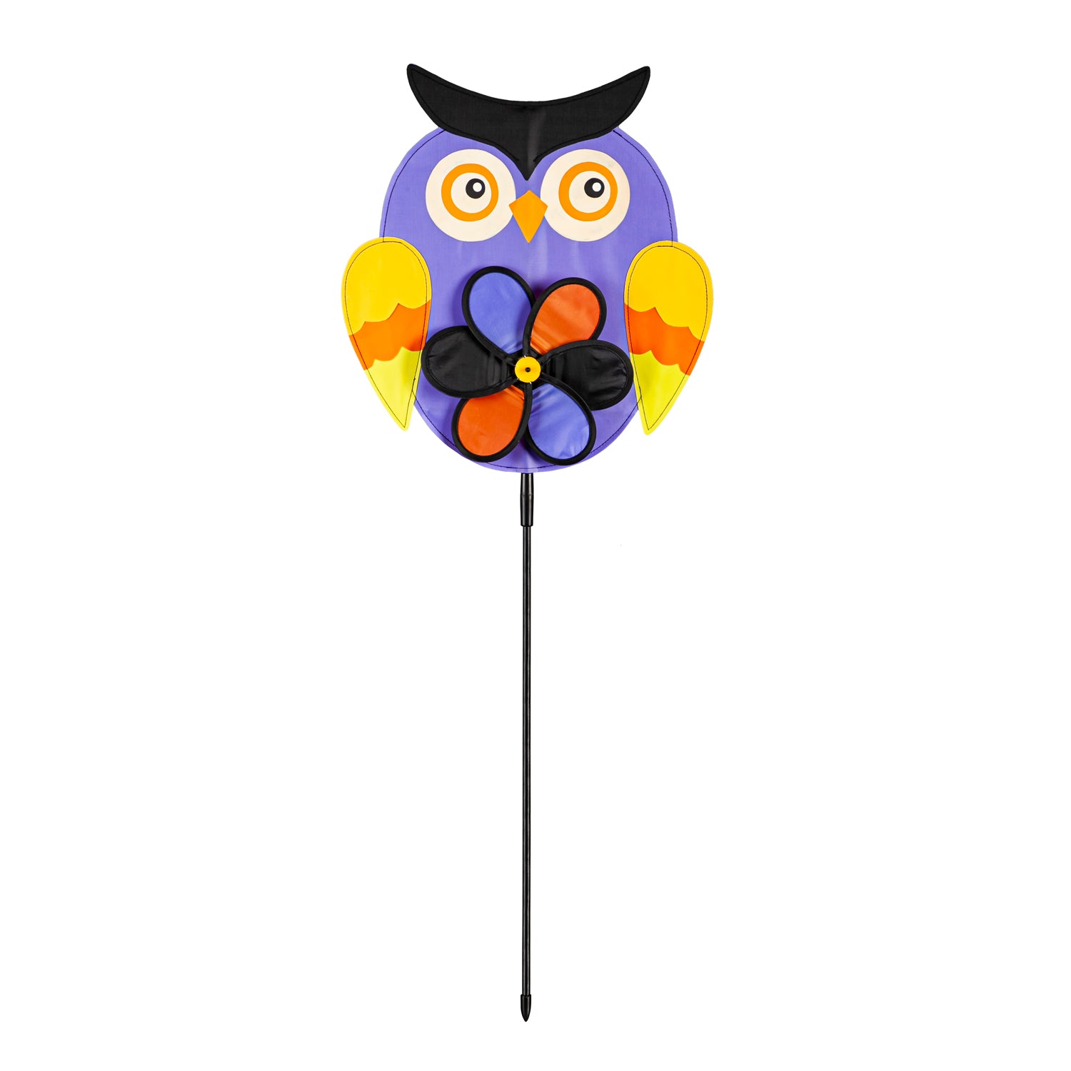 PURPLE Halloween Owl Pinwheel Spinner