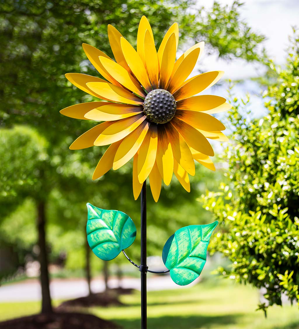 75" SUNFLOWER WIND SPINNER