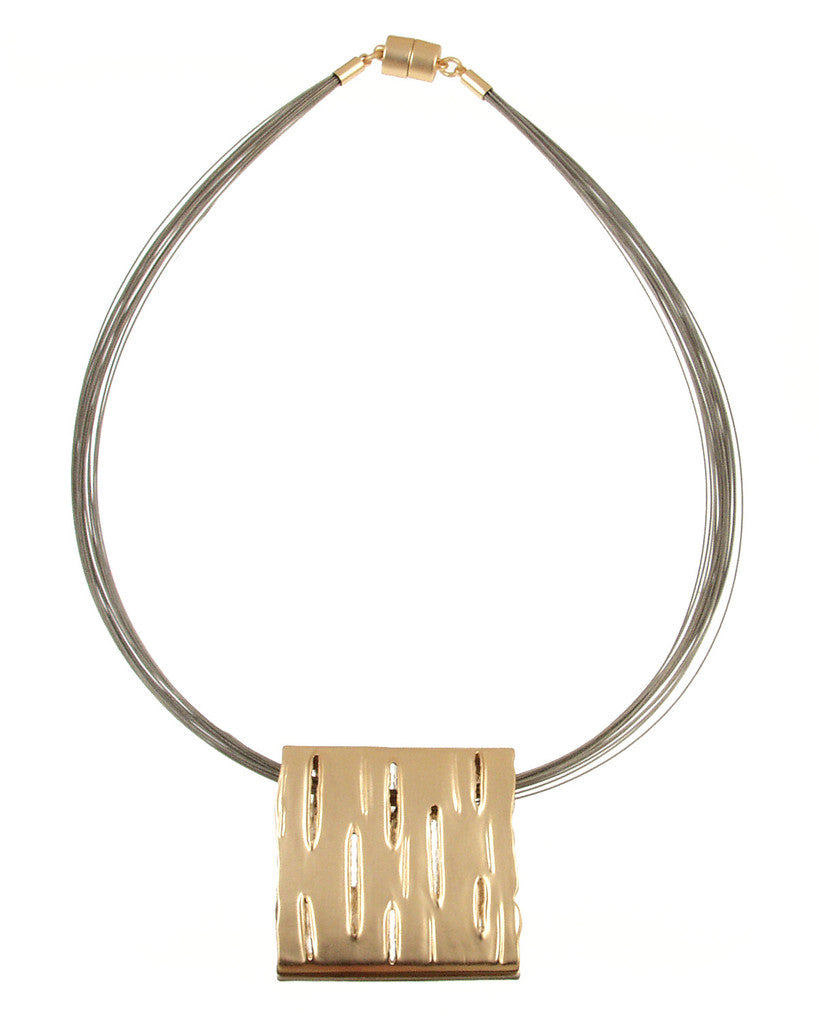 Sand Silver/Matte Gold Necklace