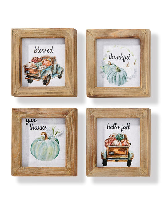 MINI FALL FRAMED CANVAS WALL SIGN