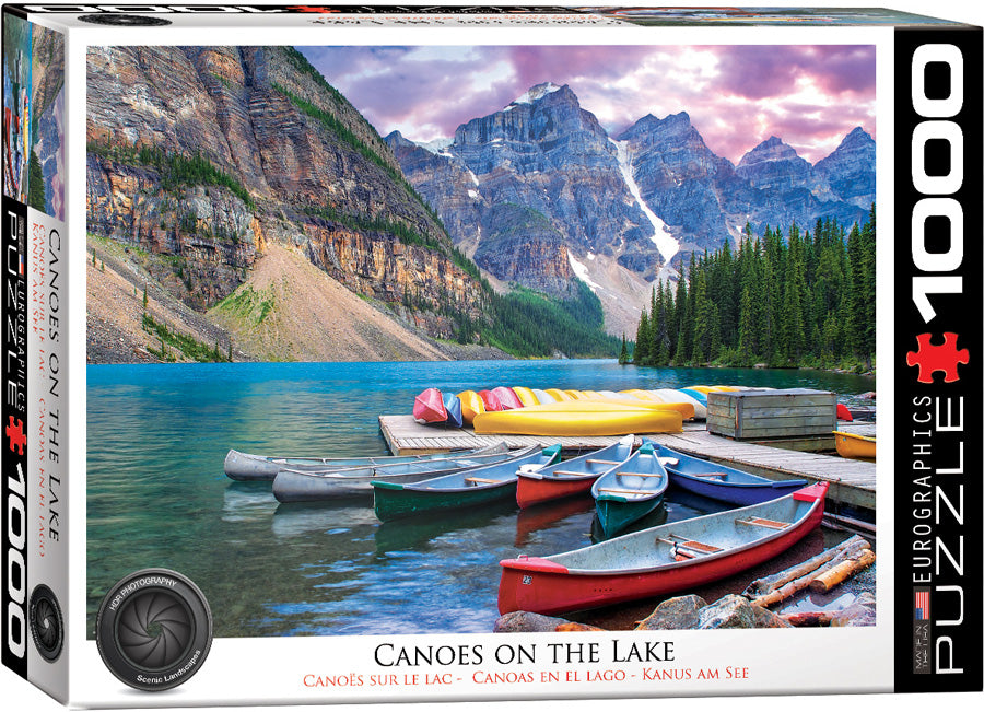 Canoes On The Lake 1000PC PUZZLE