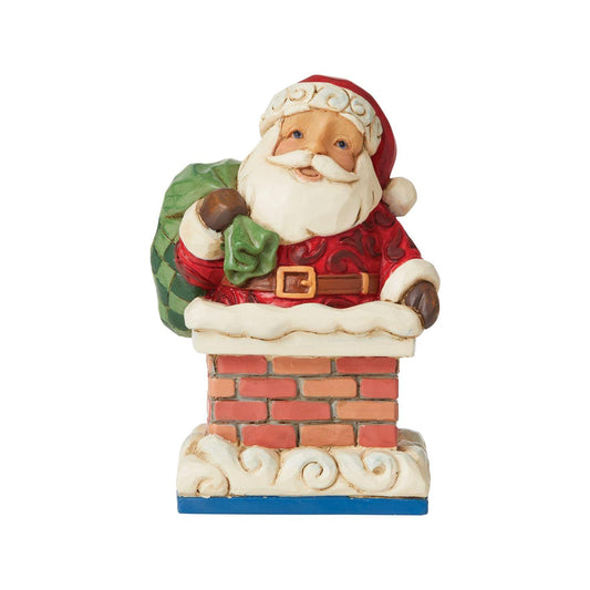 Mini Santa in Chimney Figurine