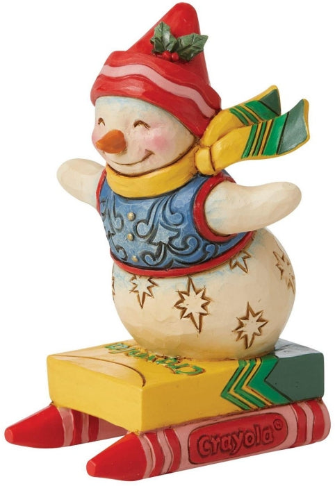 CRAYOLA SNOWMAN MINI Jim Shore FIGURINE