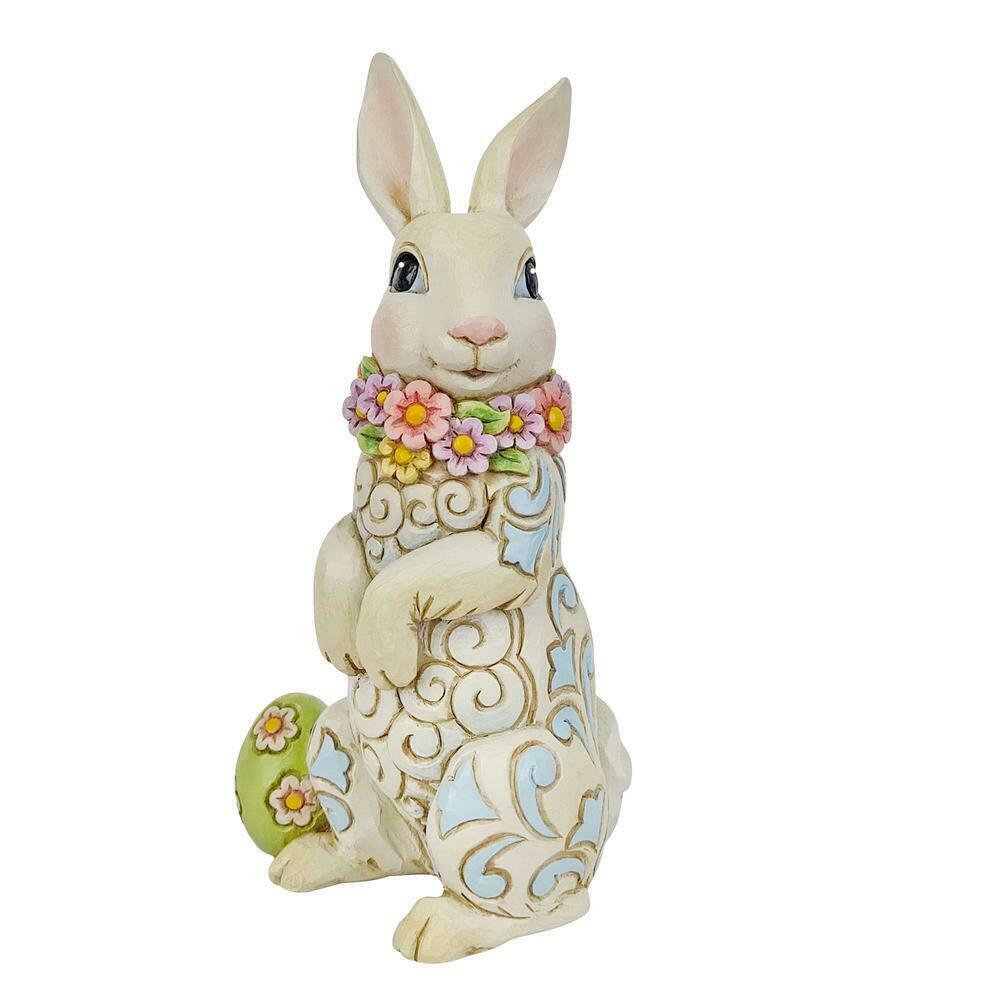EASTER BUNNY W/WREATH FIGURINE