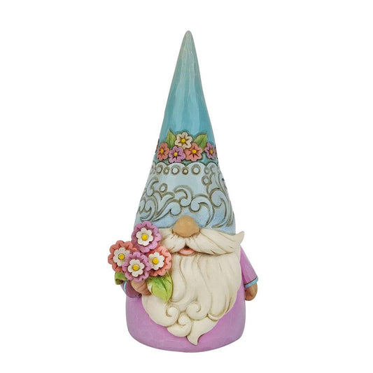 GNOME WITH FLOWERS FIGURINE