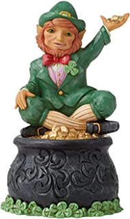 Leprechan On Pot of Gold Figurine