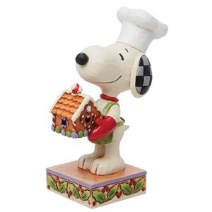 Snoopy with Gingerbread House Figurine