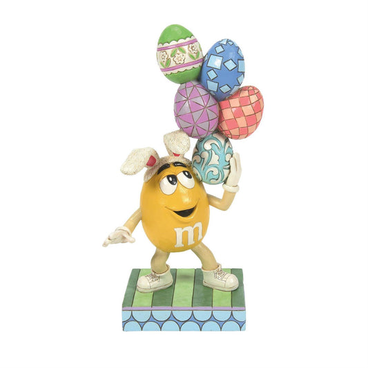 Yellow M&M Figurine With Eggs