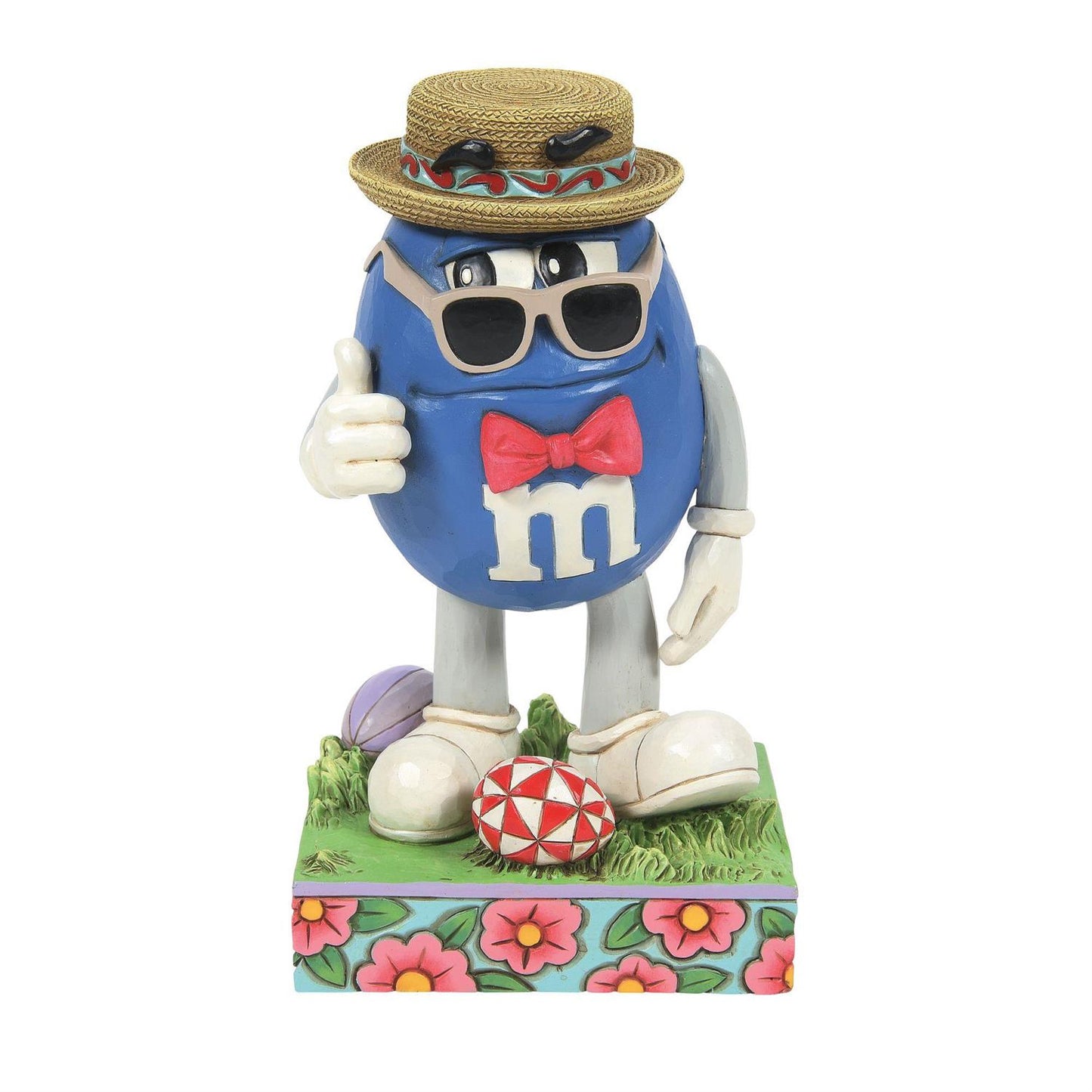 Blue M&M Figurine With Sunglasses