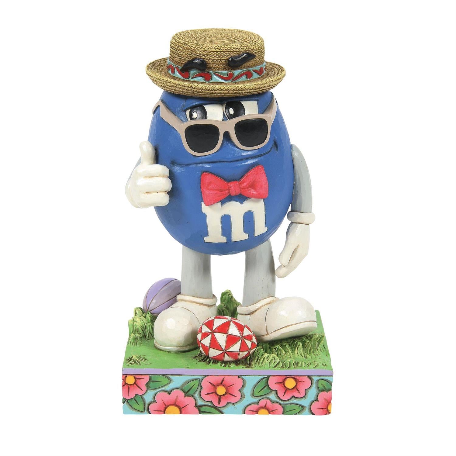 Blue M&M Figurine With Sunglasses