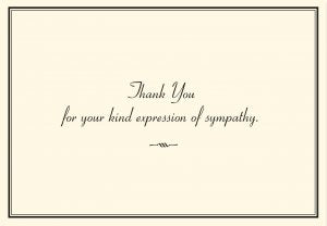 Sympathy Thank You Note Cards