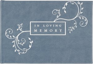 Blue In Loving Memory Guest Book