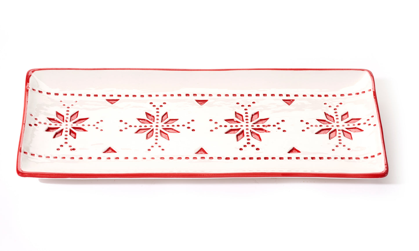 Nordic Snowflake Rectangular Plate